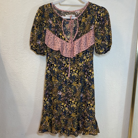 Urban Outfitters Sinclair Floral Puff Sleeve Mini Dress - Picture 5 of 13